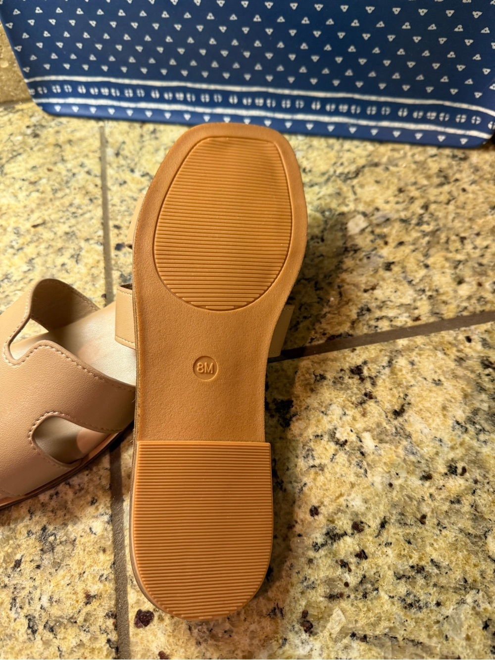 Women's Slide Sandals in Neutral Tan - Smooth Open-Toe Comfort - Picture 5 of 6